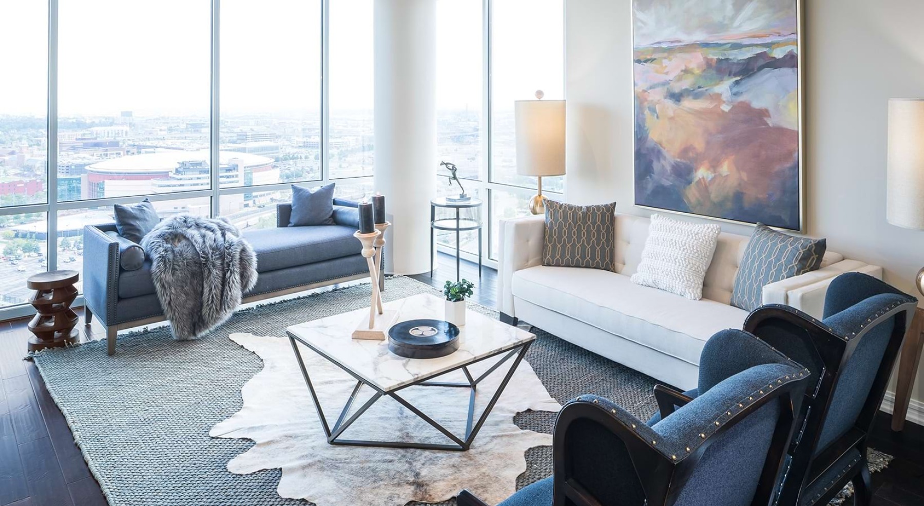 living areas with natural lighting