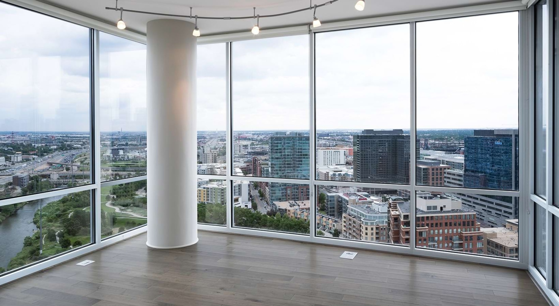 spacious views from the penthouse living room